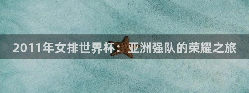 2026年足球世界杯赛程时间表：2011年女排世界杯：亚洲强队的荣耀之旅